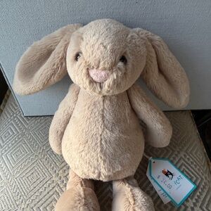 JellyCat Plush Beige Bashful Bunny Soft Toy - Cozy